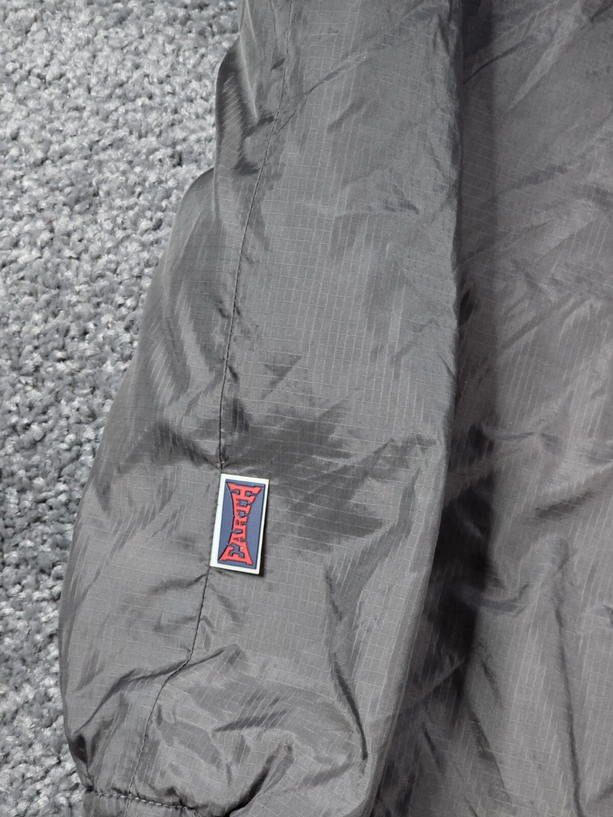 VINTAGE Planet Earth Outerwear Puff Vest Mens L Gray Ski BROKEN ZIPPER image 9