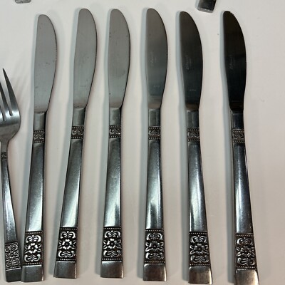 Rebacraft Stainless Japan Reed Barton Medley Floral Vintage 38