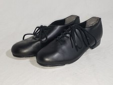 Capezio 43B Black Patent Leather Kids Tap Shoe Size 3W Dance Teletone Tap 63356