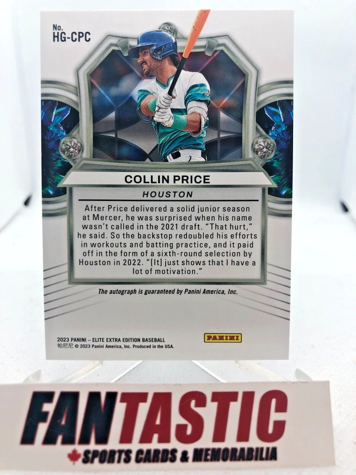 Collin Price Hidden Gems Auto HG-CPC 2023 Elite Extra Edition Houston Astros - Image 2 of 2
