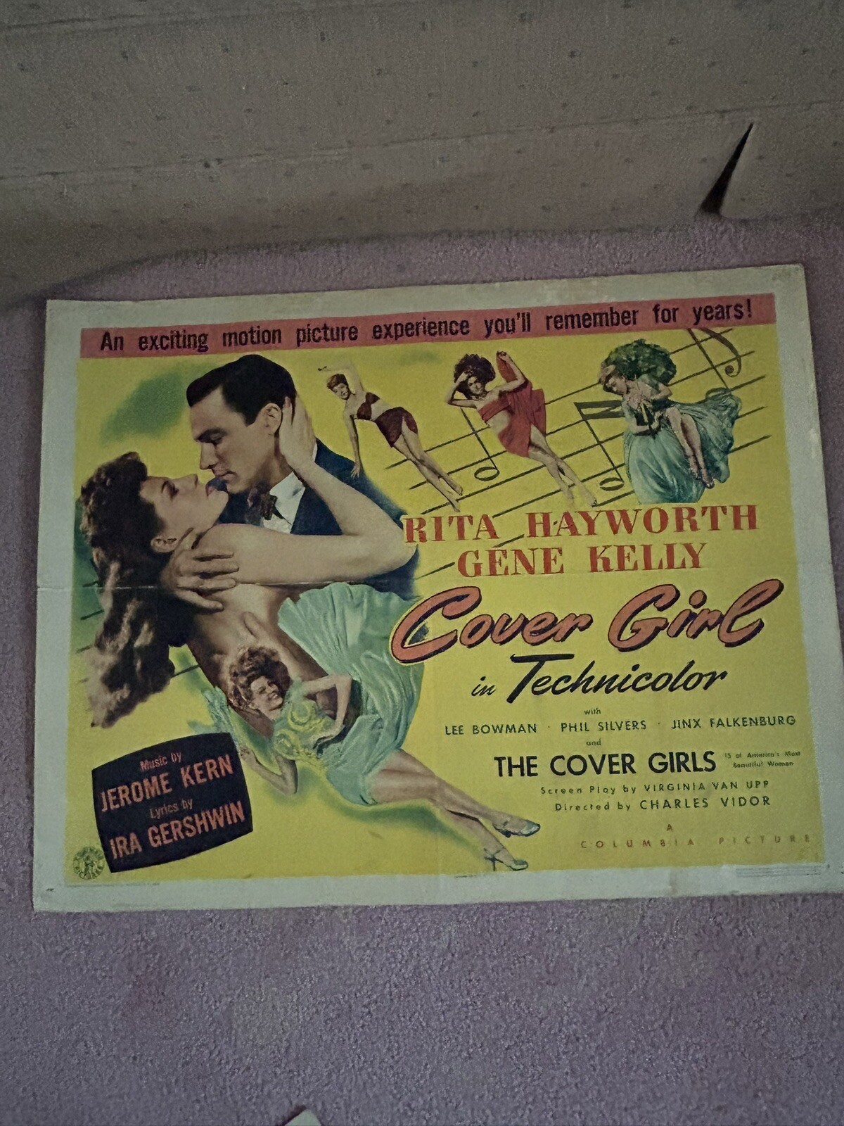 Vintage Movie Poster Cover Girl 1/2 Sheet 1944 eBay