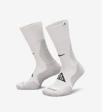 Nike ACG Outdoor Cushioned Crew Socks White/Gray - Med - 1 Pair