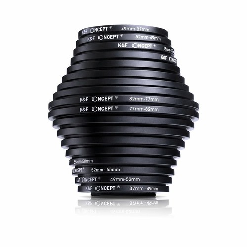 K&F Concept 18pcs Camera Lens Filter Metal Stepping Rings kit Up Down Ring Set - Picture 8 of 13