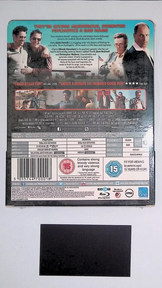 Seven Psychopaths Blu-ray Steelbook – Hi-Def Ninja Exclusive + Fridge Magnet NEW - Image 2 of 4