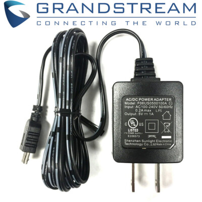 Grandstream Power Supply Adapter 5-Volt 1-Amp for DP720 DP750 HT802