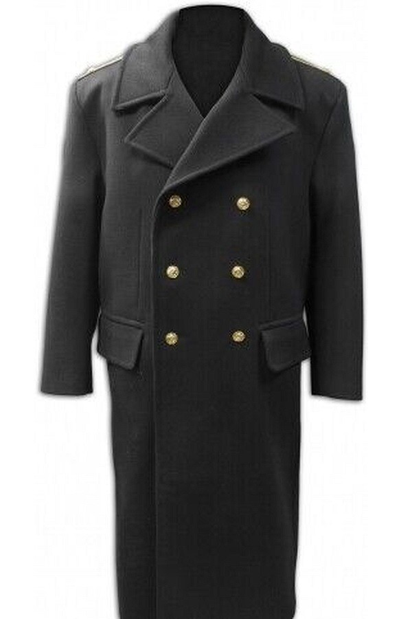 Soviet Navy Officer's Summer Double-Breasted Wool Overcoat Pripyat