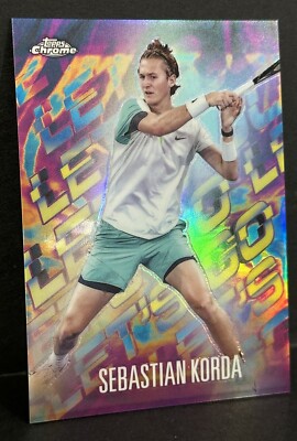 2024 Topps Chrome Tennis Sebastian Korda Let's Go Case Hit SSP | eBay