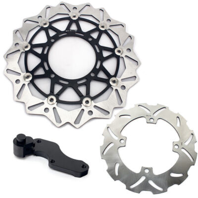 For Kawasaki 320mm Brake Discs Rotors + Adapter KX250F KX450F KLX450R KX125/250