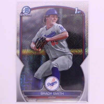 2023 Bowman Draft Chrome Asia Refractor Brady Smith 1st Bowman #BDC109 Dodgers