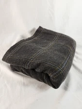 SWISS International Airlines Cabin Blanket Travel Throw Plaid Brown 100% PAN