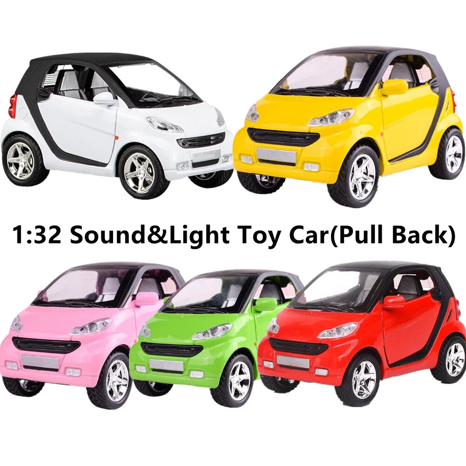 1:32 Pull Back Model Car Toy Kids Gifts With Sound&Light Effect For Smart ForTwo - Image 2 of 4