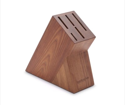 Knife Block  Kamikoto Brown Ashwood Hardwood 5 Knife Block Stand