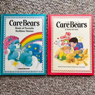 Vintage Early 1980s Care Bears Hard Cover Books Parker Brothers - Lot of 2