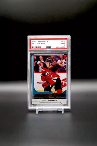 2017 Upper Deck Young Guns Nico Hischier #201 - RC - ROOKIE - PSA 9