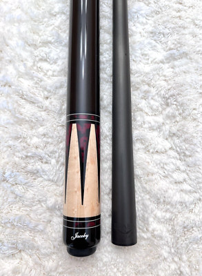 Jacoby Pool Cue w/ V4 Carbon Shaft (Ebony & Bloody Jasper) FREE HARD CASE & CAPS