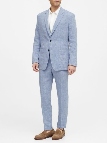 BANANA REPUBLIC MEN'S SLIM FIT LINEN SUIT JACKET (JACKET ONLY) SIZE 44R