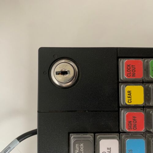 Toshiba 3AC00985700 MANPOS Keyboard POS w 2 Keys Credit Card Swiper Wires WORKS - Picture 9 of 18
