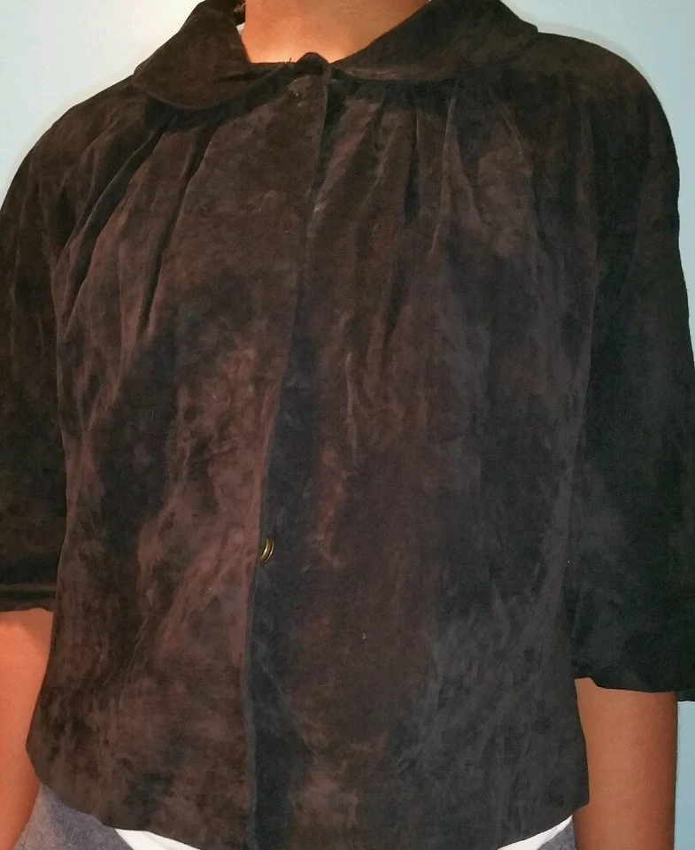 Live A Little Black Suede Leather Jacket Women's Medium NEW / TAGS - Image 4 of 4