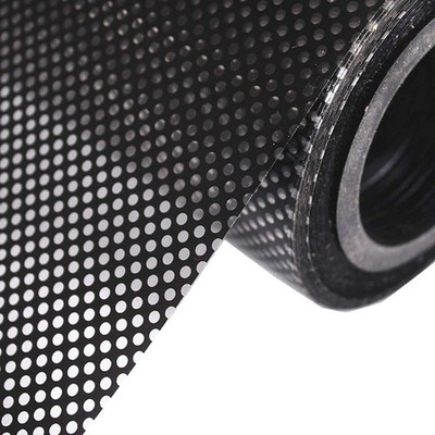 Oneway Perforated Black Vinyl Privacy Window Film Electrostatic Adhesive Glass W