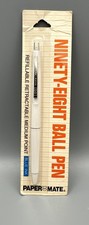 VTG Paper Mate Ninety Eight White Pen Double Heart Logo 1989 NOS