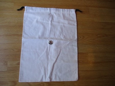 Moncler Dust Storage Bag Drawstring White Cotton 15 3/8'' W x 21 3/4'' H NEW