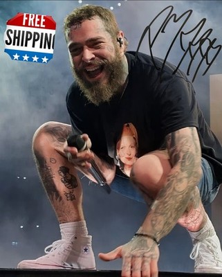 Framed Post Malone 8x10 Signed Photo autographed reprint FAST FREE SHIPPING 