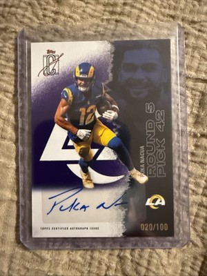 PUKA NACUA 2025 TOPPS SIGNATURE CLASS AUTO /100 PURPLE #33 RAMS