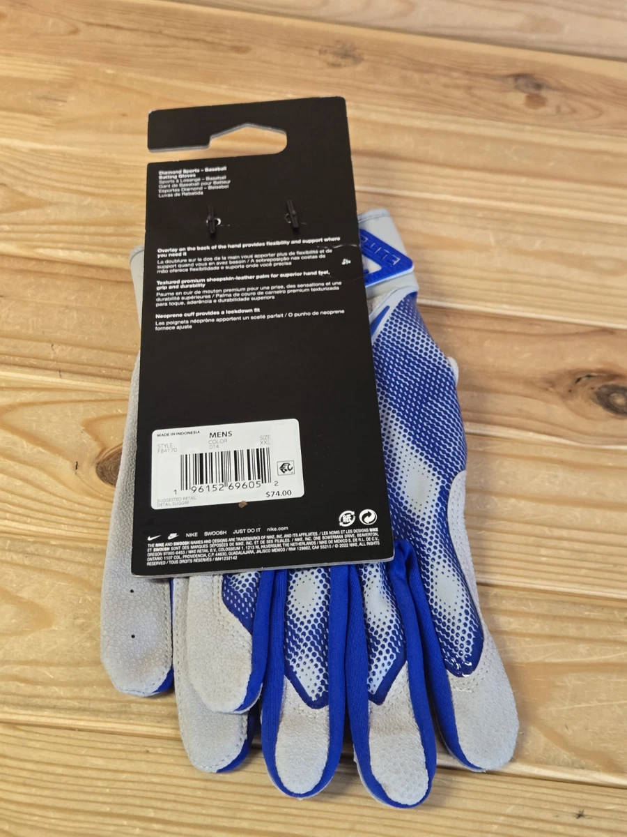 XXL - Guantes de bateo de béisbol Nike Alpha Elite Kentucky Wildcats PE nuevos