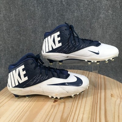 Nike Zoom Code Elite 3/4 TD Shoes Mens 15 Football Cleats Athletic White Blue