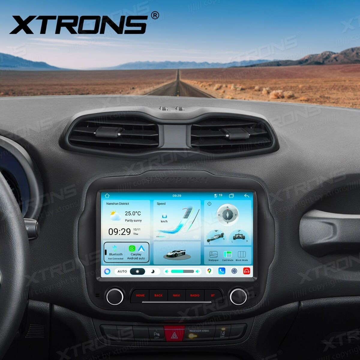 Autoradio GPS Xtrons per Jeep Renegade con Android 14 foto 4