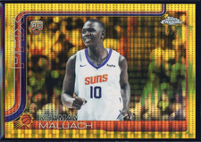 Khaman Maluach 2025-26 Topps Chrome #260 Gold Pulsar Refractor Rookie /50 Suns