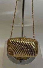 WalBorg Gold Tone Clutch/Cross Body Bag