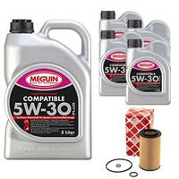 MotoröL Set SAE 5W-30 Plus Meguin 9 Liter + ÖLfilter FüR Mercedes Viano Vito Bus