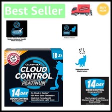 Hypoallergenic Cloud Control Platinum Cat Litter 18 Lbs - No Dust, 14 Days Fresh