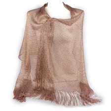 Stola bronzo elegante cerimonia coprispalle lurex cipria rose gold scialle 2026