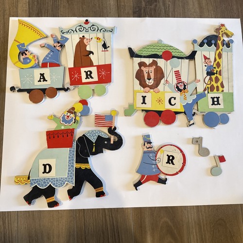 Vintage Dolly Toys Circus Parade Wall Hanging Pieces With Original Box