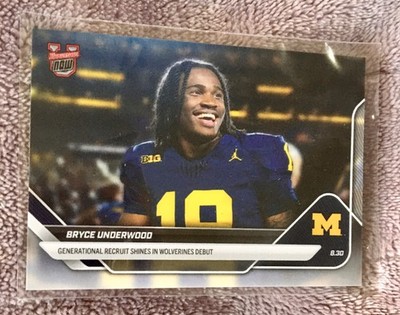 2025 BOWMAN U NOW FOOTBALL 1SP BRYCE UNDERWOOD MICHIGAN DEBUT IMAGE VARIATION SP
