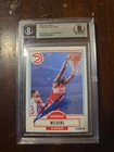 Dominique Wilkins Auto Beckett Authentic Grade Slab Atlanta Hawks 1990-91 Fleer