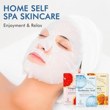 9 Pack Sheet Face Masks Skincare Set Hydrating Collagen Facial Mask Spa Gift