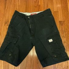 Levi Strauss Co Men's Camo Cargo Shorts Black/Gray, Size 36