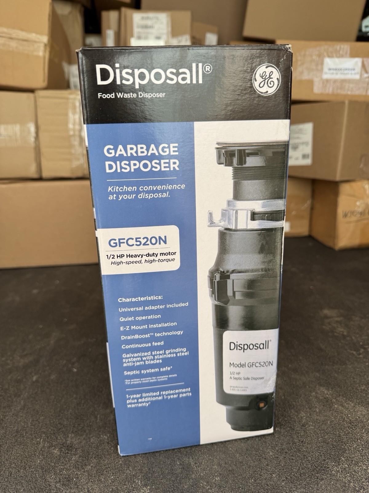 GE 1/2 Horsepower Garbage Disposer Disposall Corded Disposal GFC5250N - NEW!!!
