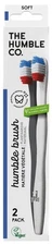 The Humble Co. 2 Soft Vegetable Toothbrushes Blue/White/Red