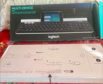 Logitech K780 Multi-Device Wireless Bluetooth Keyboard, Full-Size w/ Stand Black