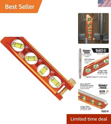 Magnetic Torpedo Level with Vials Magnet Track V-Groove for Pipes Conduit 6 Inch