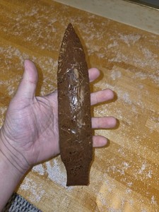 Amazing 9 1/2 Mahogany Obsidian Arrowhead Modern Artifact Native American