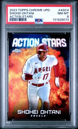 2023 Topps Chrome Update Shohei Ohtani Action Stars ASC-4 PSA 8 Angels