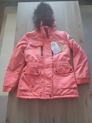 Avalanche Girls Hooded Winter Coat With Sherpa Lining. Size M 5-6. Orange