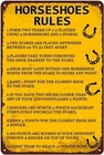 Horseshoes Rules Vintage Tin Metal Signs Home Décor First Team To Reach 21 Point