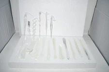 Frontgate High Quality Glass Assorted Crystal Icicles, Set of 12 #181230 NIB Col