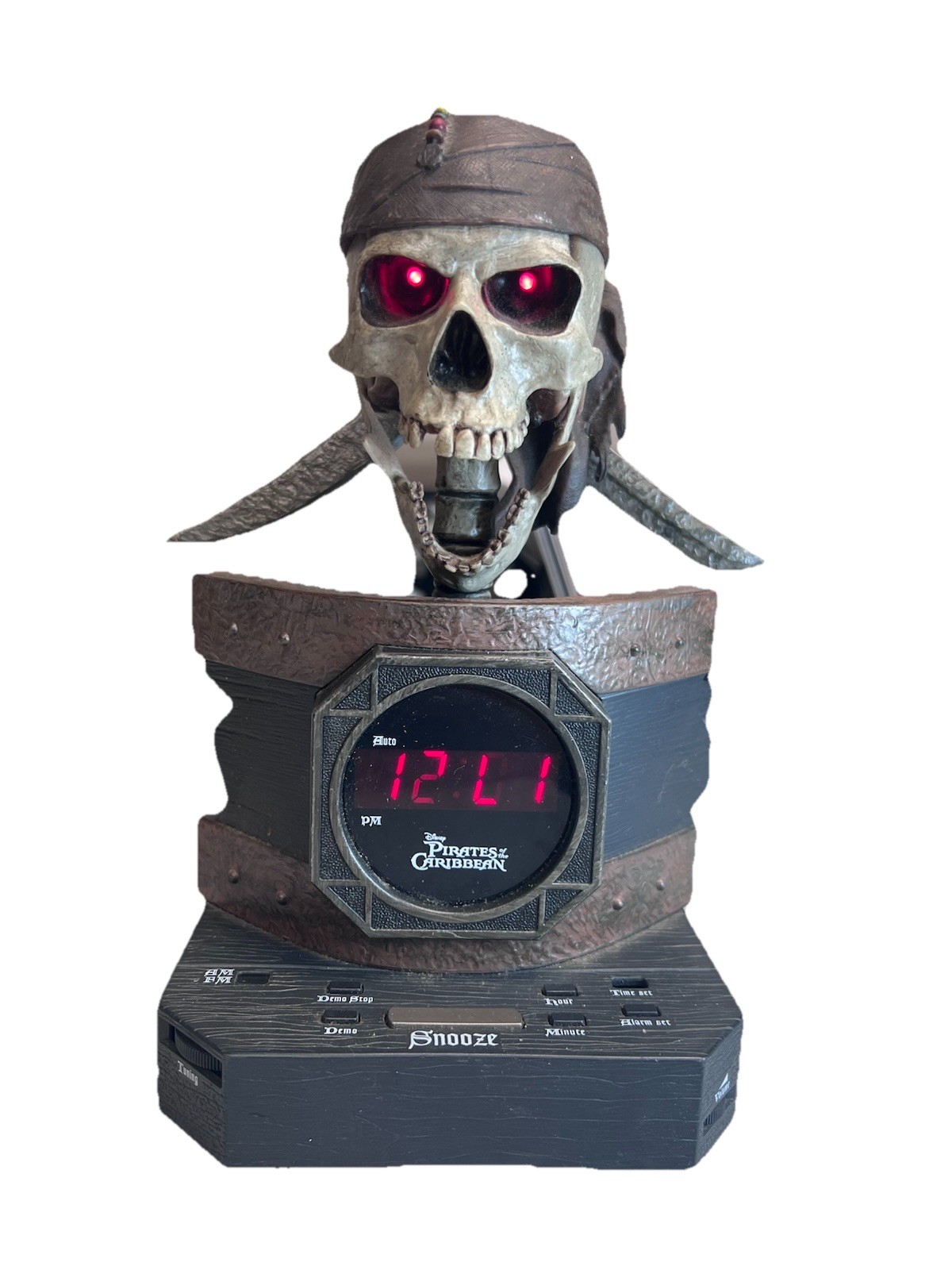 Disney Pirates Of The Caribbean Radio Alarm Clock 2007 Animated Read Descrip